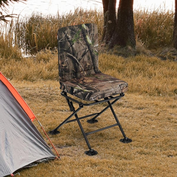 Costway Folding Silent Swivel Blind 360°Swivel Hunting Chair