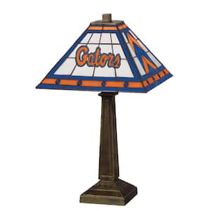 NCAA 23 in. Antique Bronze Stained Glass Florida Bedside Lamp