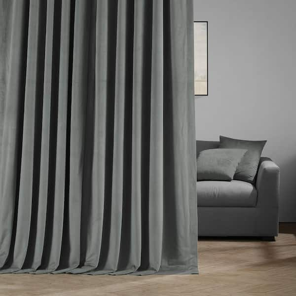 Exclusive Fabrics & Furnishings Silver Grey Extra Wide Velvet Rod