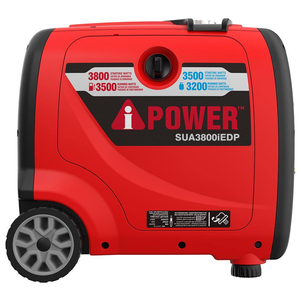 A iPower 3 800 Watt Remote Electric Start Dual Fuel Powered Inverter 