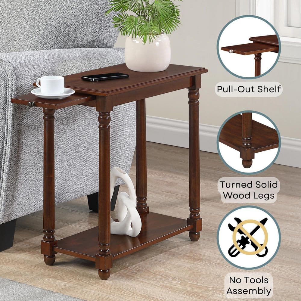 French Country Mahogany End Table - thumbnail 4
