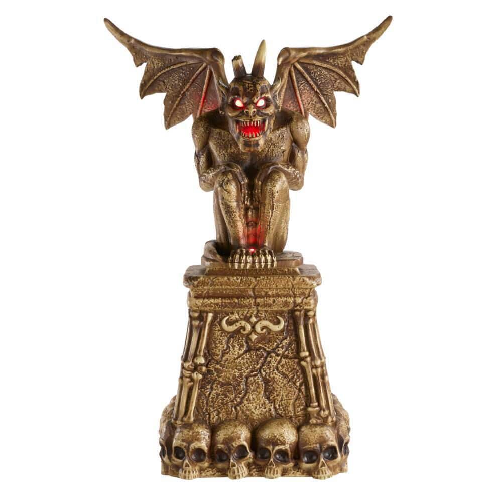 Home Accents Holiday 5.5 ft. Grave & Bones LED Gargoyle H13
