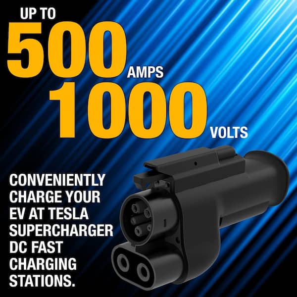 DEWALT NACS to CCS1 Fast Charging Adapter, 500-A / 1000-Volt, Fast Charge Your CCS1 EV at Tesla Superchargers DXPAEV02NACS