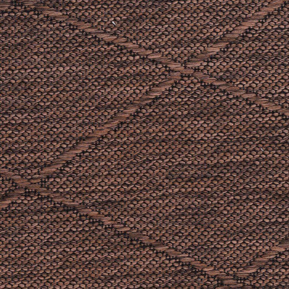 Mocha Geometric Non-Slip Washable 6' x 9' Synthetic Rug