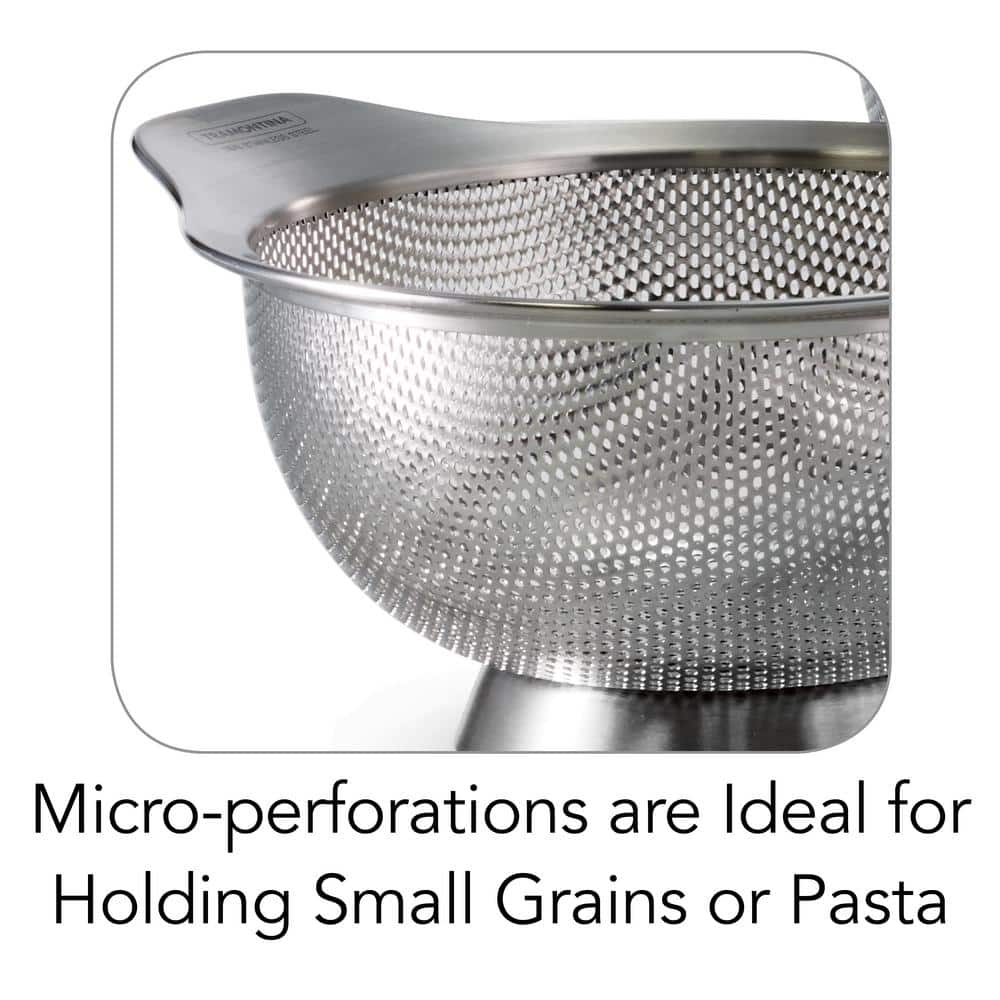 Tramontina 3-Piece Stainless Steel Micro-Perforated Colander Set