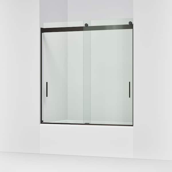 KOHLER Levity 56-60 in. W x 62 in. H Sliding Frameless Bathtub