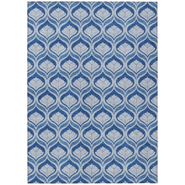 Chantille Machine Washable Indoor/Outdoor Abstract ACN2379 Navy 10 ft. x 14 ft. Area Rug