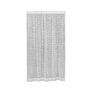 Starfish White Polyester Light Filtering Curtain Panel - 45 in. W x 63 in. L