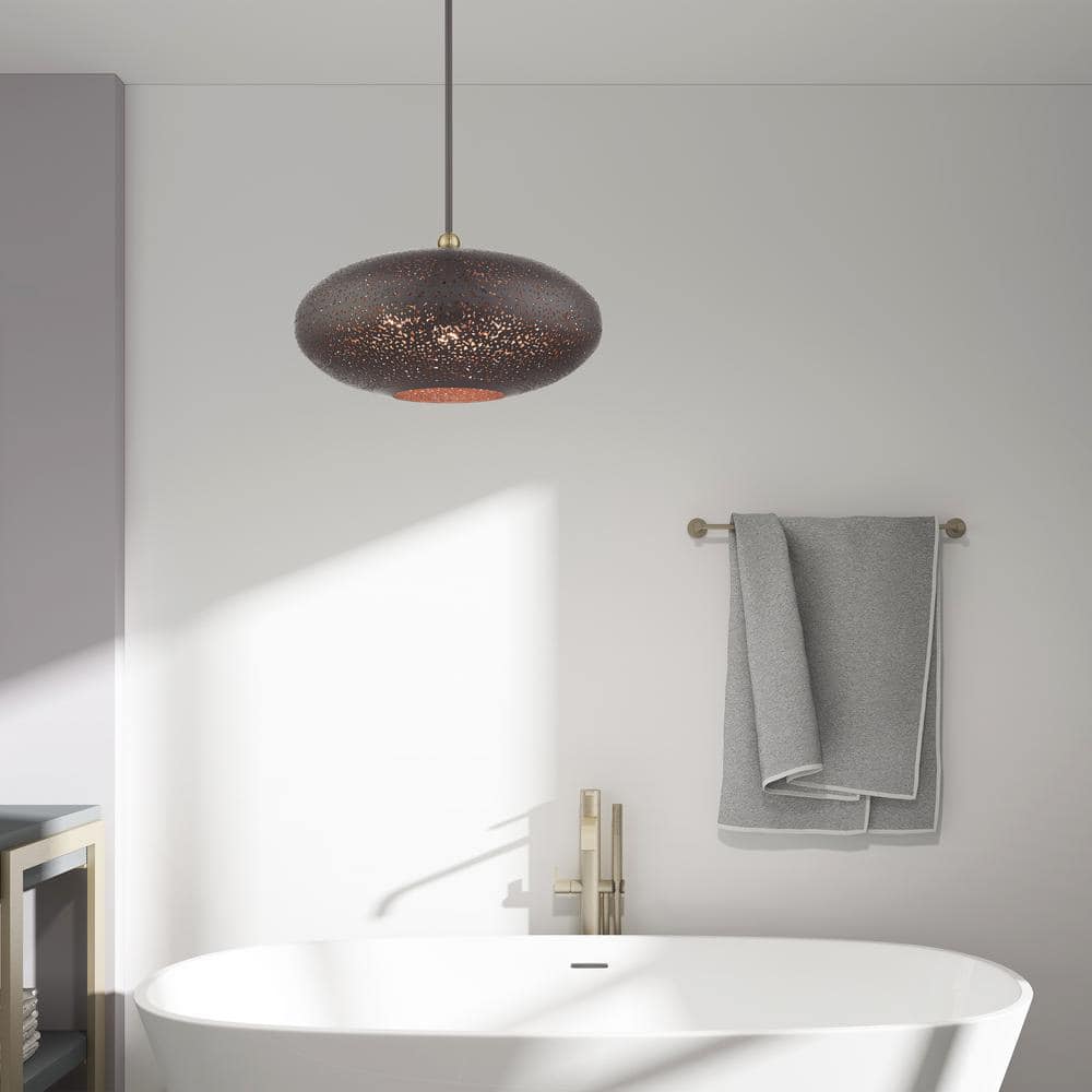 Charlton 3-Light Bronze and Gold Globe Pendant
