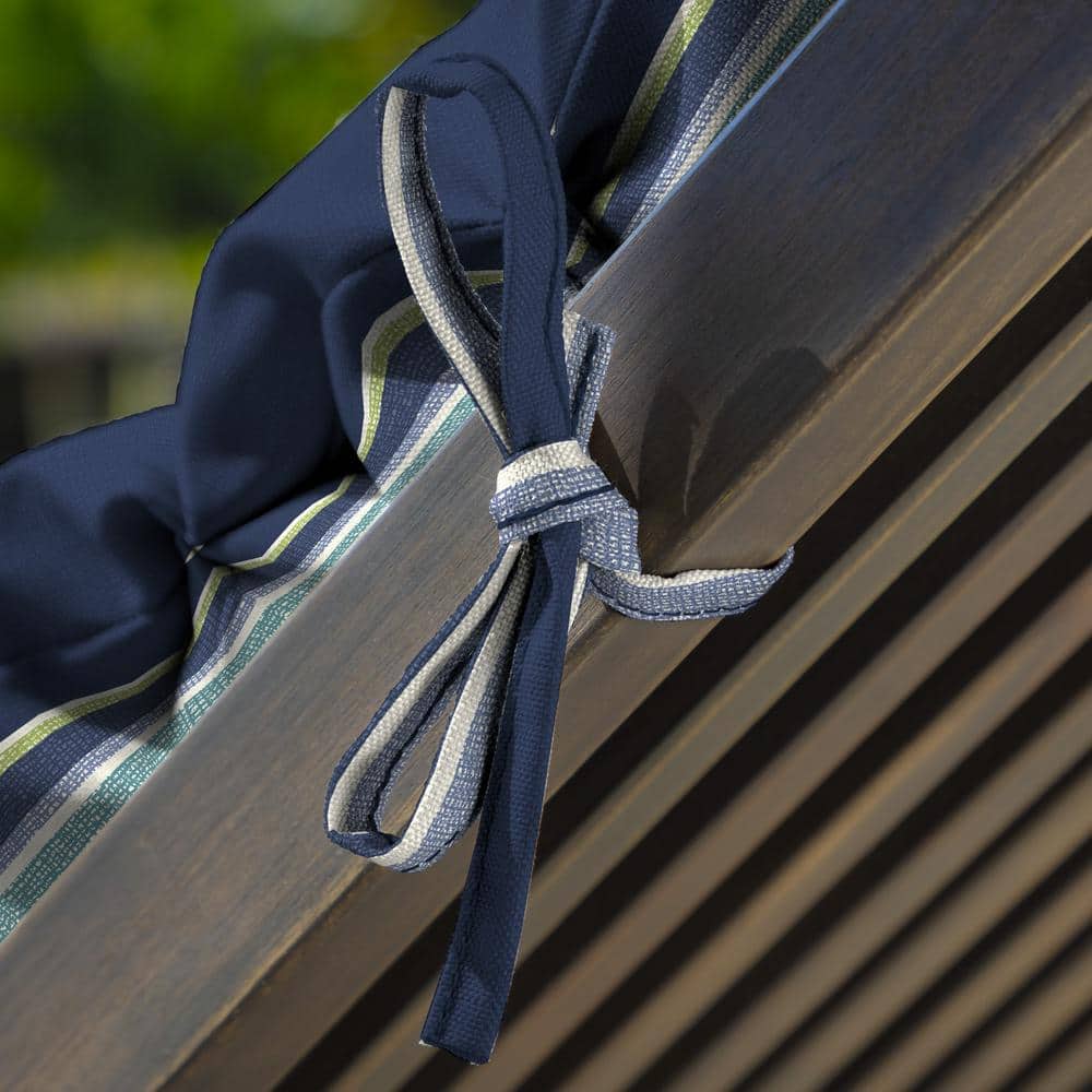 Sapphire Aurora Blue Stripe Outdoor Chaise Lounge Cushion
