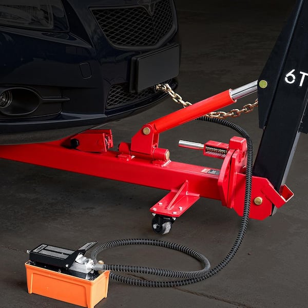 Auto Body Frame Puller Straightener, 6T Tension Car Body Repair Equipment with 6000PSI Hydraulic Foot Pump