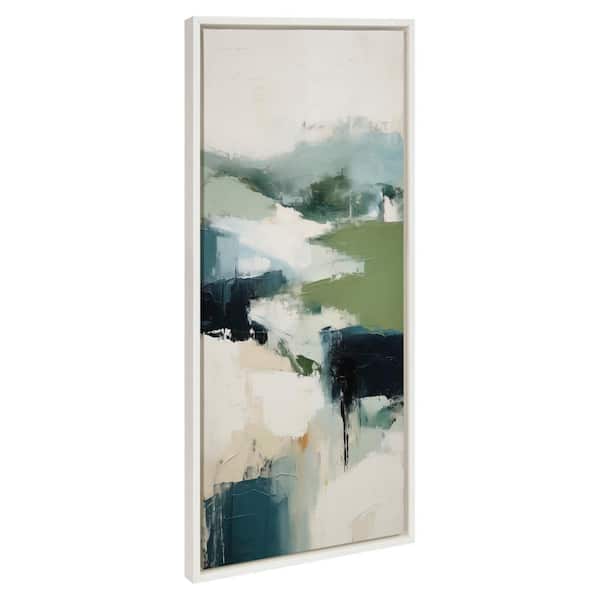 Kate and Laurel Sylvie Skyline II Framed Canvas by Amy Lighthall (Set of 1) Abstract Art Print 18.00 in. x 40.00 in.