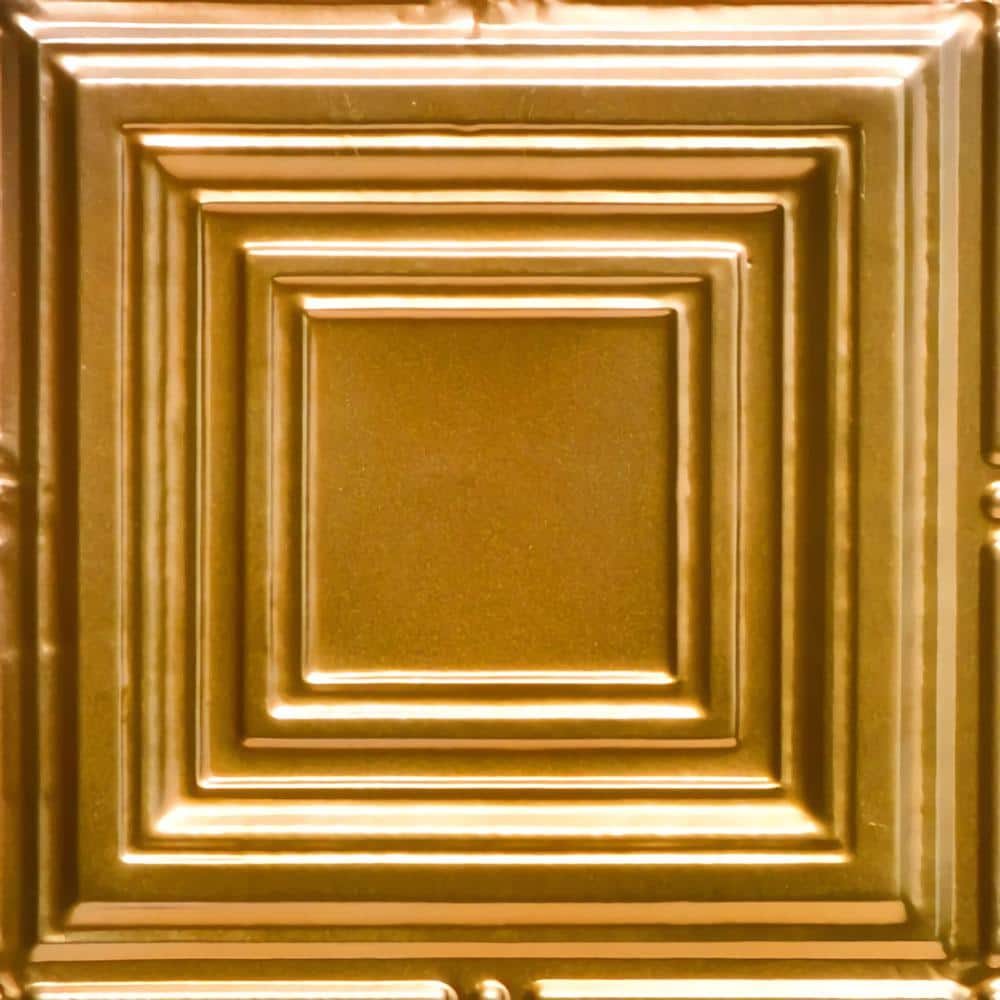 Take Home Sample - Cubism Lincoln Copper 1 ft. x 1 ft. Decorative Tin Style Nail Up Ceiling Tile (1 sq. ft./case) price history on PriceWatchPro