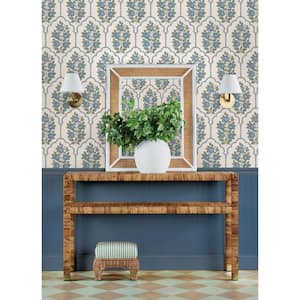 Green and Blue Floral Bazaar Peel and Stick Wallpaper