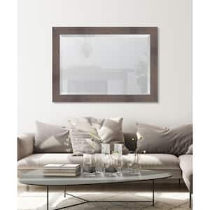Large Rectangle Grey Beveled Glass Casual Mirror (42 in. H x 30 in. W)