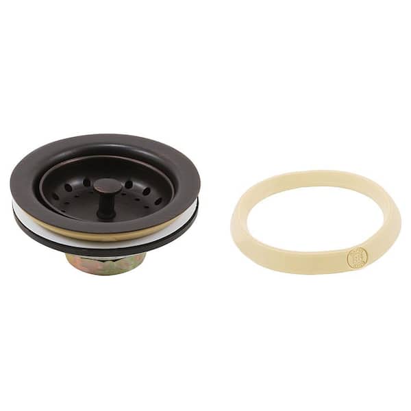 Prime-Line Basket Strainer Stainless Steel Post 3-1/2 in. to 4 in. Oil Rubbed with Putty