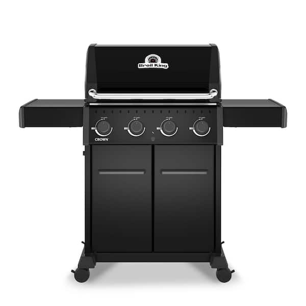 Crown 420 4-Burner Propane Gas Grill in Black