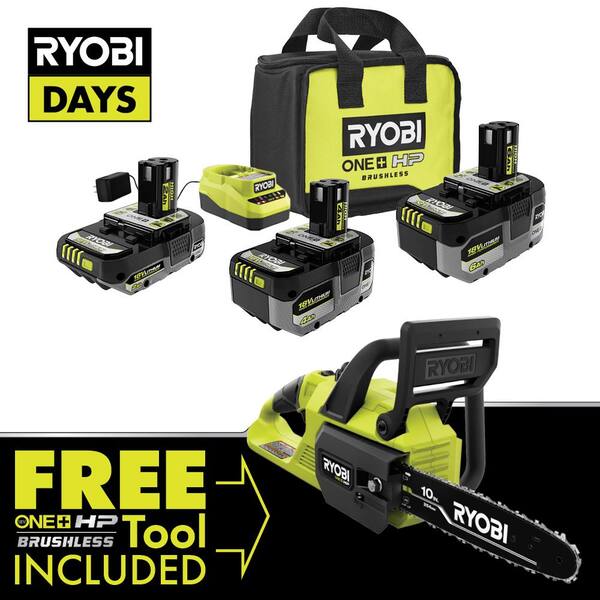 RYOBI ONE+ 18V Lithium-Ion 2.0 Ah, 4.0 