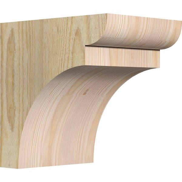 Ekena Millwork 6 in. x 8 in. x 8 in. Douglas Fir Yorktown Rough Sawn Corbel