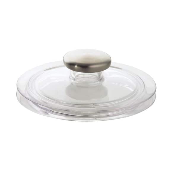 iDesign Sink Stopper Clear/Brushed Stainless