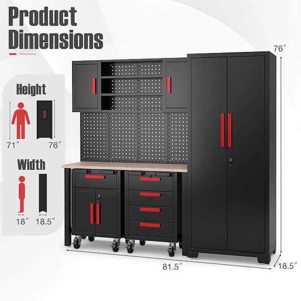 Costway 81.5 in. W x 76 in. H x 18.5 in. D Full Assembly Required
