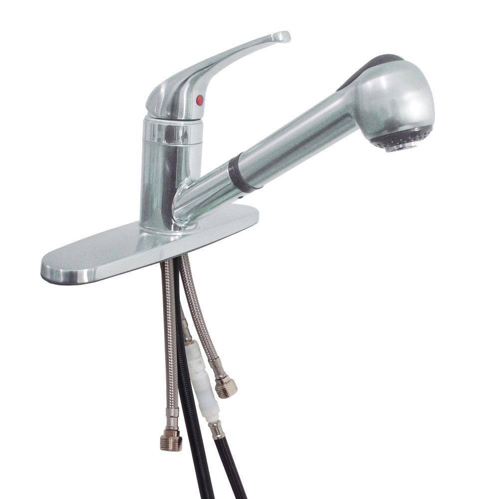 UPC 758665000100 product image for RV Metal Pullout Faucet with Single Lever Handle 8 in. - Chrome | upcitemdb.com