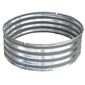 36 in. x 12 in. Round Galvanized Steel Ring Wood and Coal Fire Pit Kit