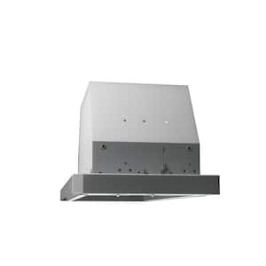 Pisa 24 in. 290 CFM Convertible Under Cabinet Range Hood with Light in Stainless Steel