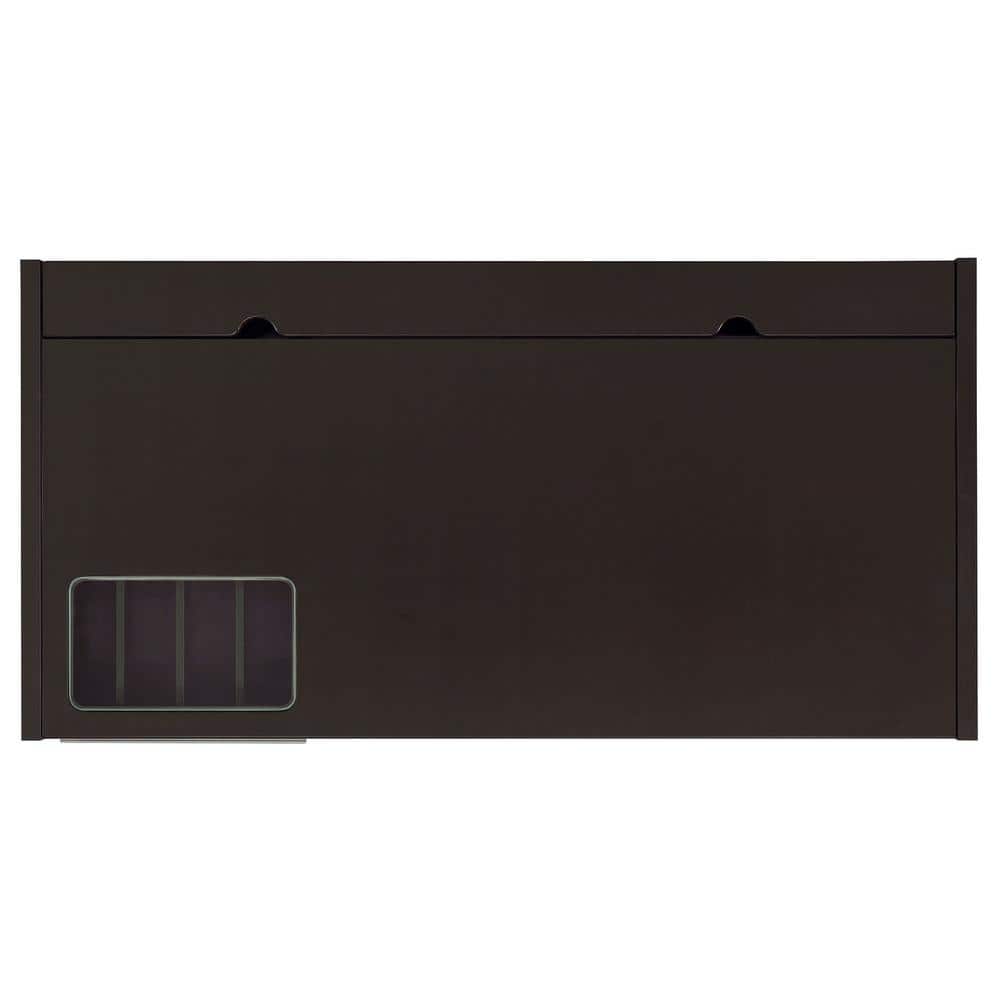 Contemporary Cappuccino Home Office Desk with Power Outlet and Storage