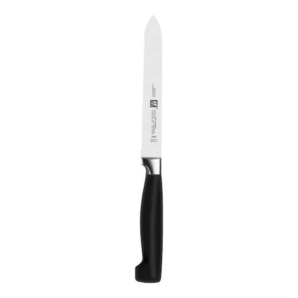 Four Star 5 in. Stainless Steel full tang specialty knife Serrated Utility Knife