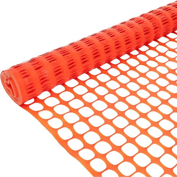 Wellco 4 ft. x 100 ft. Orange Construction Snow/Safety Barrier Fence Warning Barrier Fence