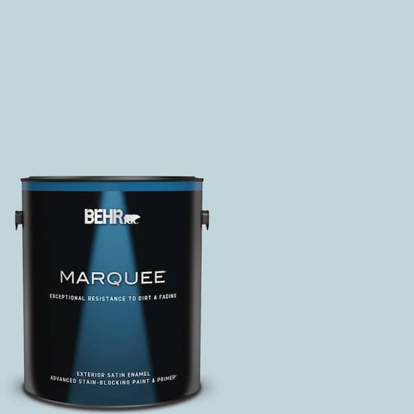 BEHR MARQUEE 1 gal. #S470-1 Cloudy Sky Satin Enamel Exterior Paint & Primer