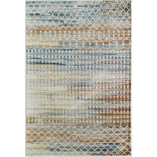 CosmoLiving by Cosmopolitan Taylor Tribal Harvest White Area Rug - 2 X 4