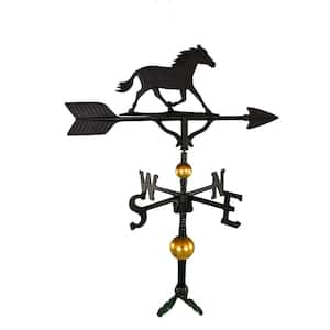 32 in. Deluxe Black Horse Weathervane