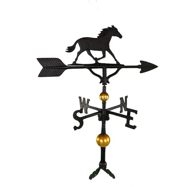 Montague Metal Products 32 in. Deluxe Black Horse Weathervane