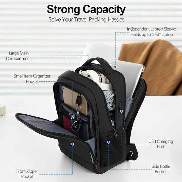 backpack that can charge your laptop Waterproof USB Travel for School & Work making it a practical choice for commuting or traveling Hongge Extra Large 18" H