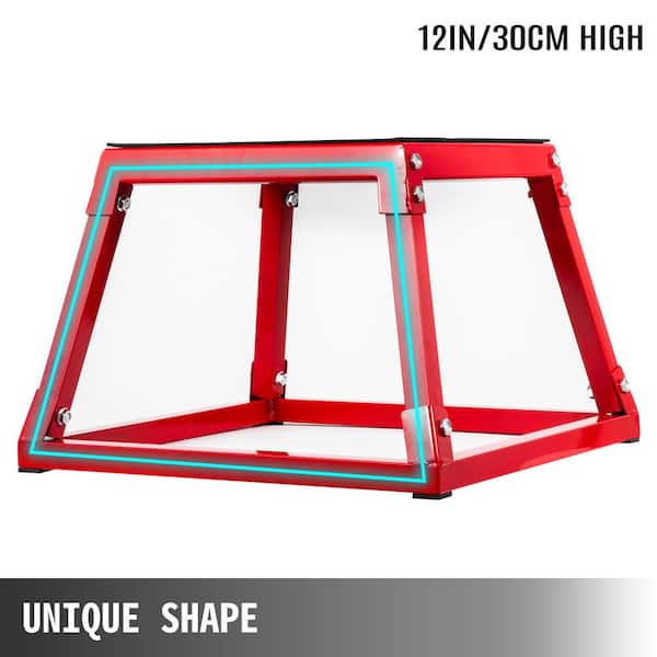 VEVOR Plyometric Platform Box 12 in. Trapezoidal Structure Exercise Step  Platform for Jump Exercise Fit Training in Red 12JSTD00000000001V0 - The  Home Depot