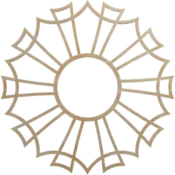 Ekena Millwork 0.375 in. x 6.375 in. x 18 in. Wood Medallion Moulding
