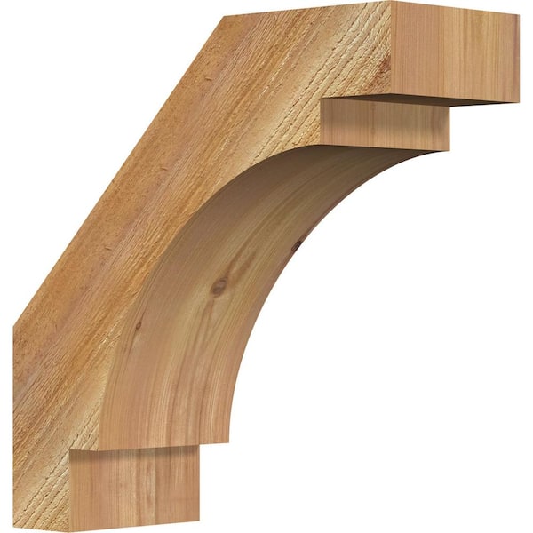 Ekena Millwork 6"W x 16"D x 16"H Merced Rough Sawn Knee Brace, Western Red Cedar