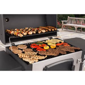 Heavy-Duty Large Charcoal Grill in Black and Stainless Steel with Large Premium Charcoal Grill Cover