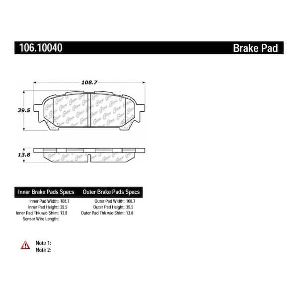 Centric Parts Disc Brake Pad Set