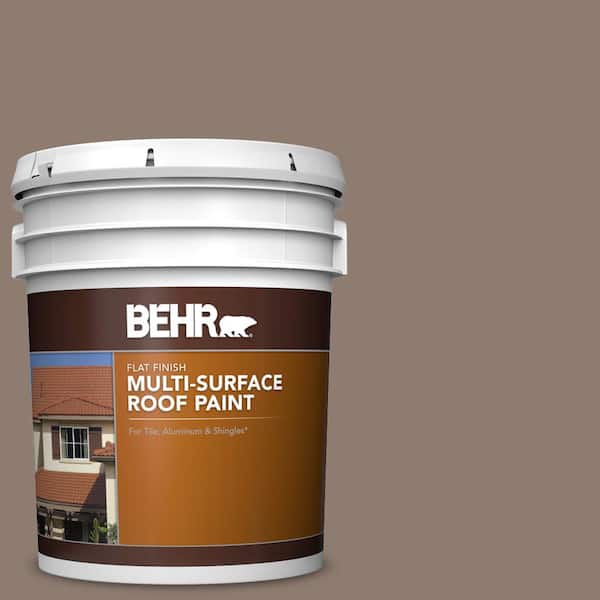 BEHR 5 gal. #N180-5 Bridle Leather Flat Multi-Surface Exterior Roof Paint