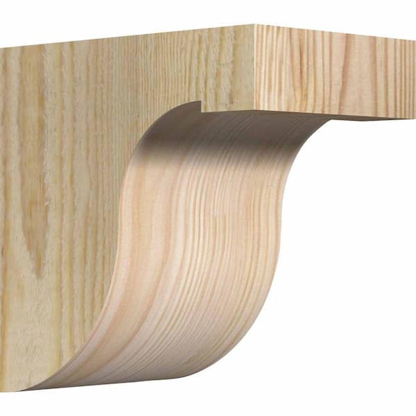 Ekena Millwork 4 in. x 6 in. x 6 in. Douglas Fir Del Monte Rough Sawn Corbel