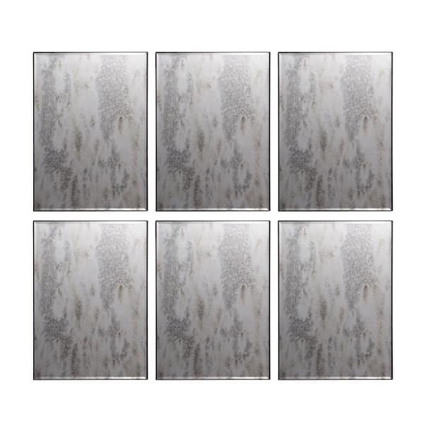 A B Home Medium Rectangle Antique Black Mirror Set Of 6 20 In H X 15 W 43730 Ds A B Home Medium Rectangle Antique, Large Antique Mirror Tiles Home Depot