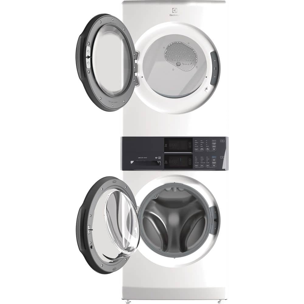 White Gas Stacked Washer and Dryer Set with Energy Star