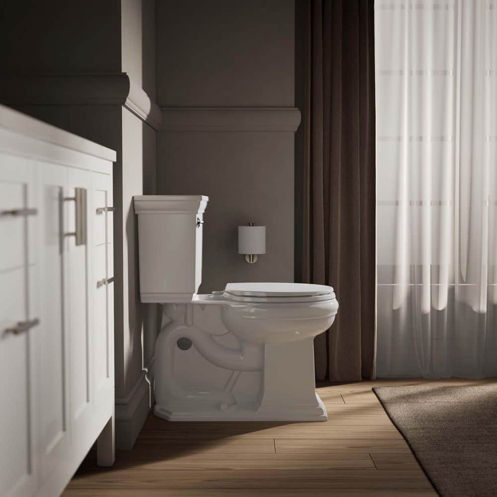 Kohler White Round Slow-Close Plastic Toilet Seat