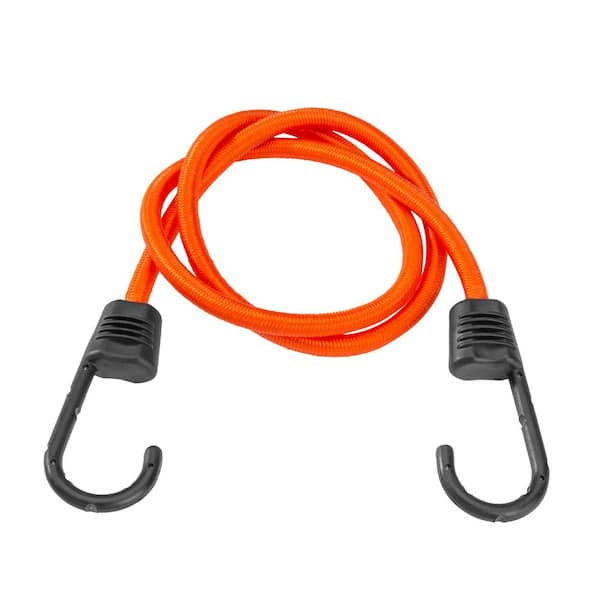 BUNGEE CORD WITH HOOKS (3/8) - WITH HEAVY DUTY METAL PLASTIC COATED SPRING  HOOKS - (STANDARD SIZES)