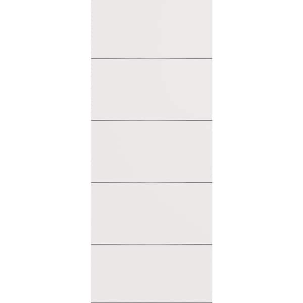 Belldinni Optima 4H 24 in. x 80 in. No Bore Snow White Solid Composite Core Wood Interior Door Slab