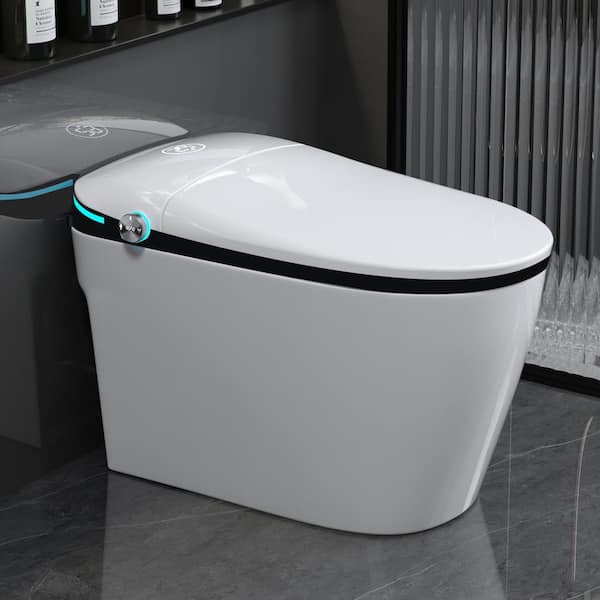 Luxury Smart Toilet with Bidet and Deodorizing Features - 1.28 GPF, White