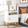 BYBLIGHT Fenley 1-Drawer Gold Nightstand Modern Bedside Table End Side Table  for Bedroom 15.7 in. D x 19.7 in. W x 25.59 in. H BB-CJ190GX - The Home  Depot